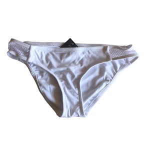 Mossimo White Bikini Swim Bottoms New S